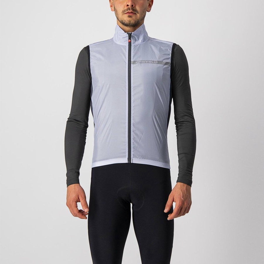 Castelli SQUADRA STRETCH Miesten Liivi Hopea Harmaat Tummanharmaat | UGXI-29865