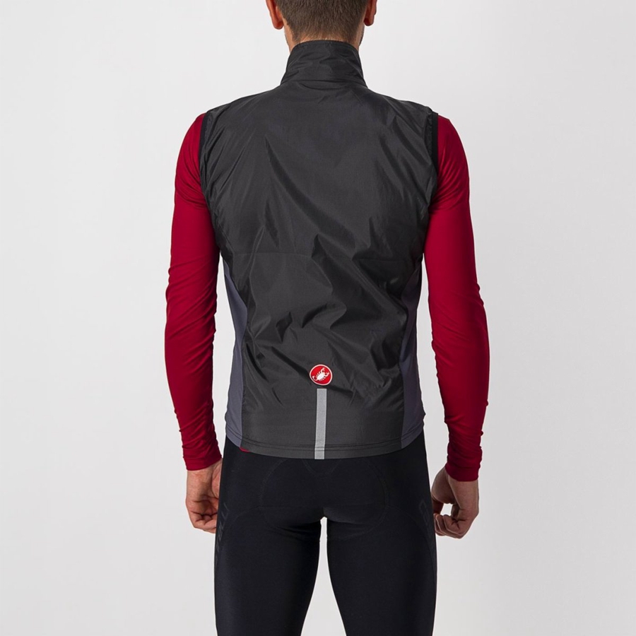 Castelli SQUADRA STRETCH Miesten Liivi Mustat Tummanharmaat | ERYM-71948