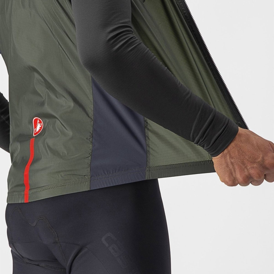 Castelli SQUADRA STRETCH Miesten Liivi Vihreä Tummanharmaat | DGCM-42397