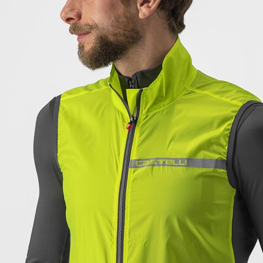 Castelli SQUADRA STRETCH Miesten Liivi Vaaleanvihreä Tummanharmaat | WUZR-07893