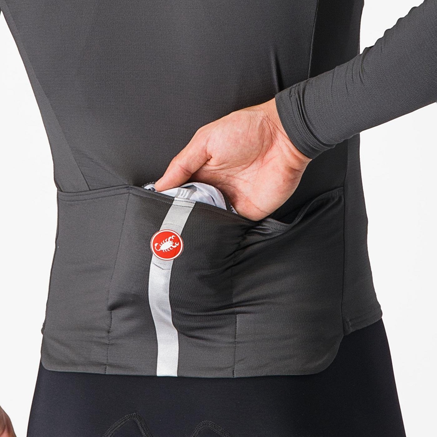 Castelli SQUADRA STRETCH Miesten Suojaus Hopea Harmaat Tummanharmaat | PFNA-90524