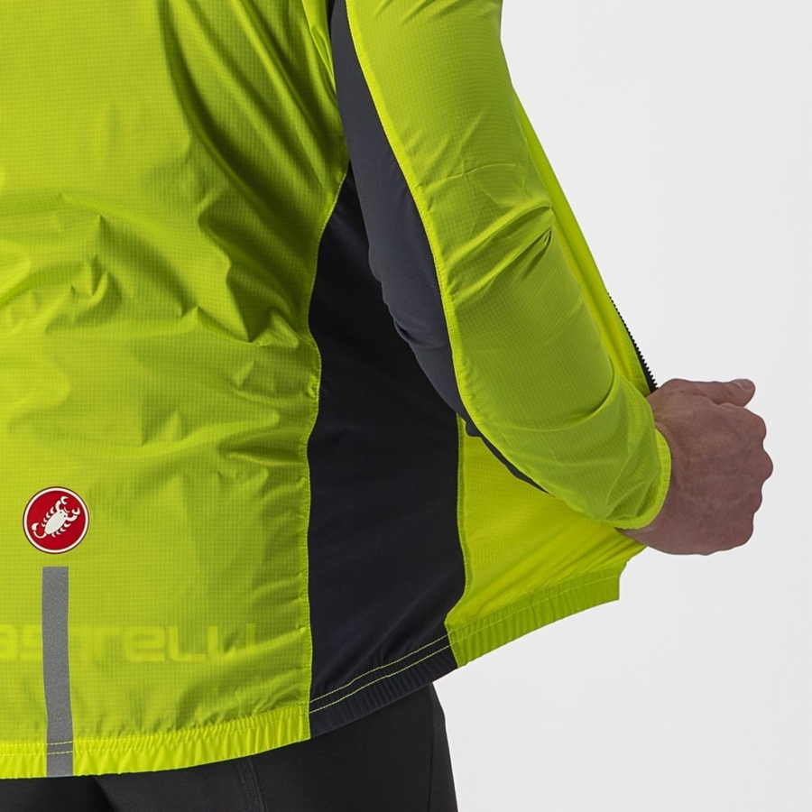 Castelli SQUADRA STRETCH Miesten Suojaus Vaaleanvihreä Tummanharmaat | CFXD-54130