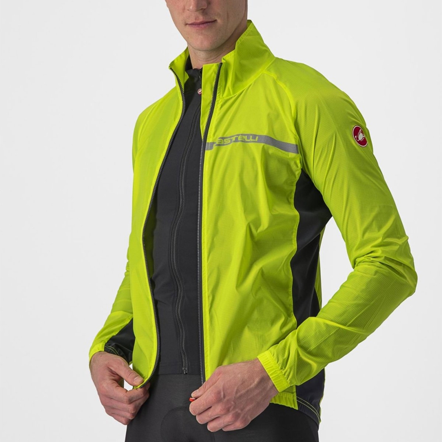 Castelli SQUADRA STRETCH Miesten Suojaus Vaaleanvihreä Tummanharmaat | CFXD-54130