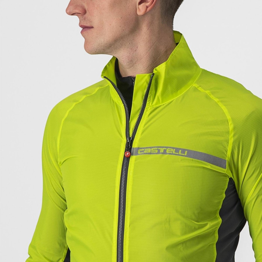 Castelli SQUADRA STRETCH Miesten Suojaus Vaaleanvihreä Tummanharmaat | CFXD-54130