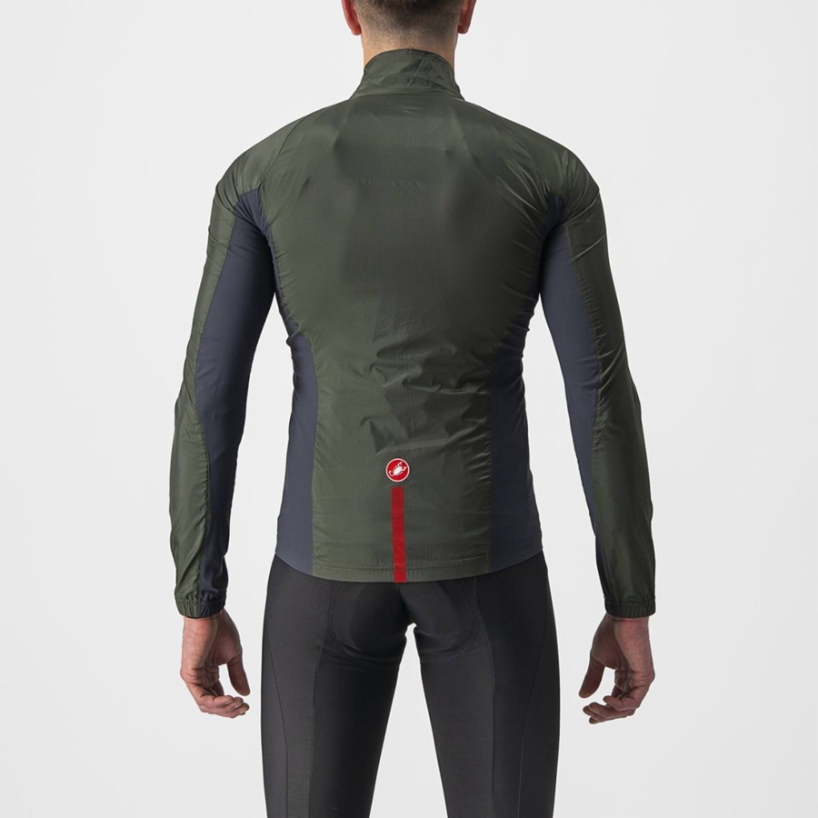 Castelli SQUADRA STRETCH Miesten Suojaus Vihreä Tummanharmaat | RECN-65378