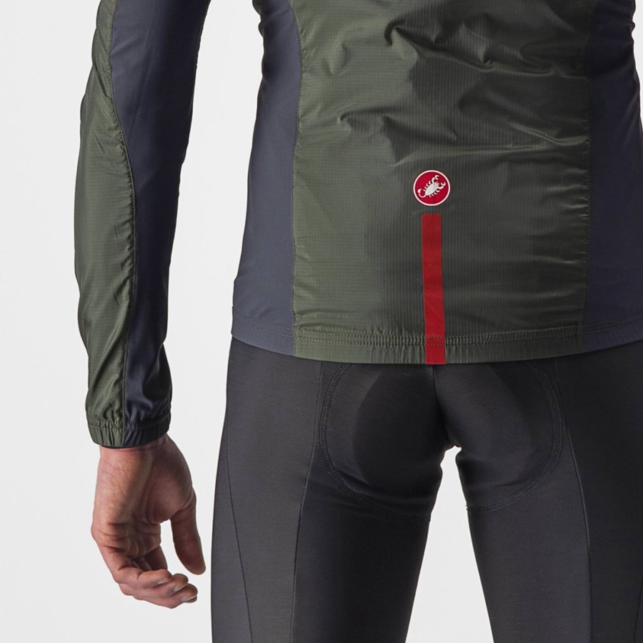 Castelli SQUADRA STRETCH Miesten Suojaus Vihreä Tummanharmaat | RECN-65378