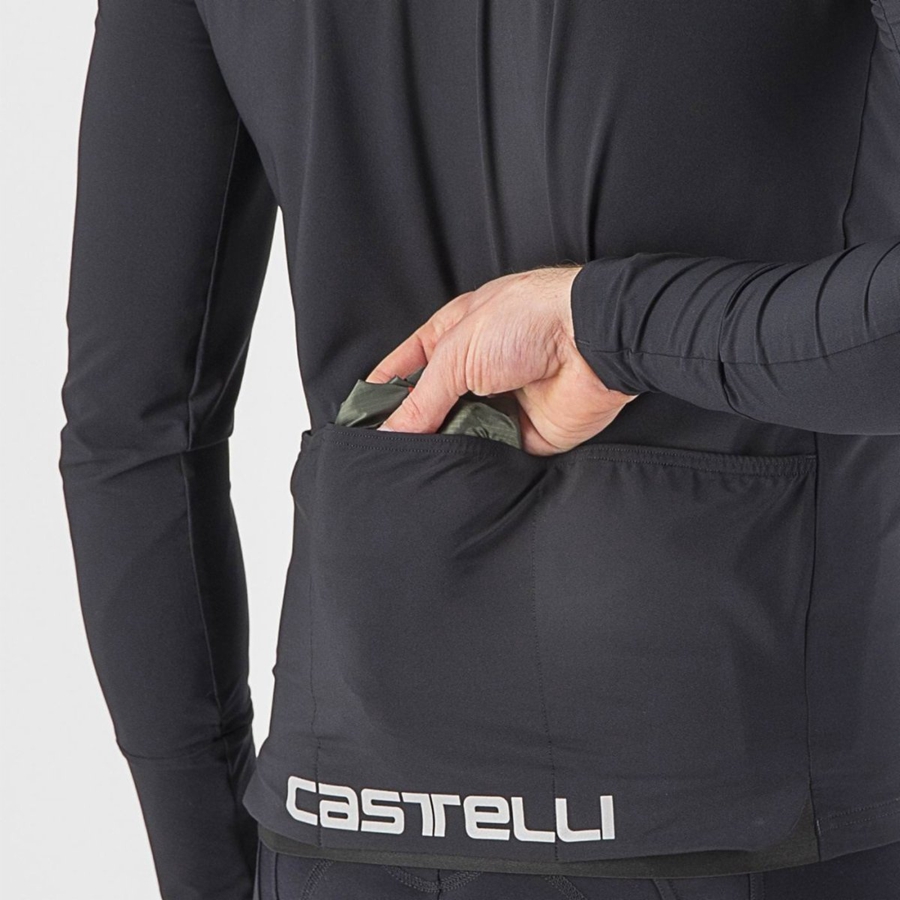 Castelli SQUADRA STRETCH Miesten Suojaus Vihreä Tummanharmaat | RECN-65378