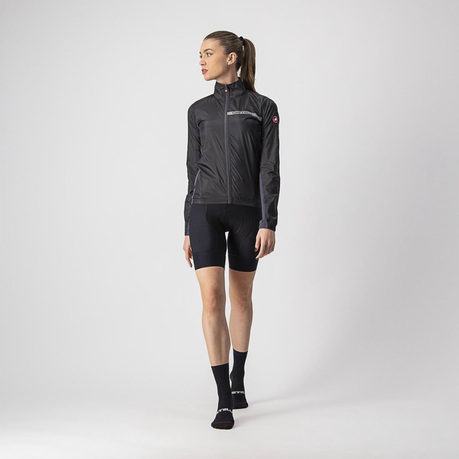 Castelli SQUADRA STRETCH W Naisten Suojaus Mustat Tummanharmaat | HUCV-46012