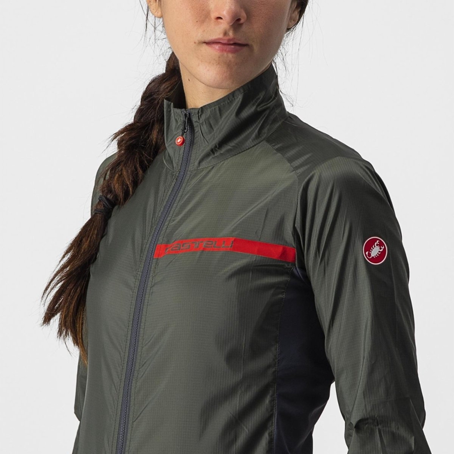 Castelli SQUADRA STRETCH W Naisten Suojaus Vihreä Tummanharmaat | AXUB-93516