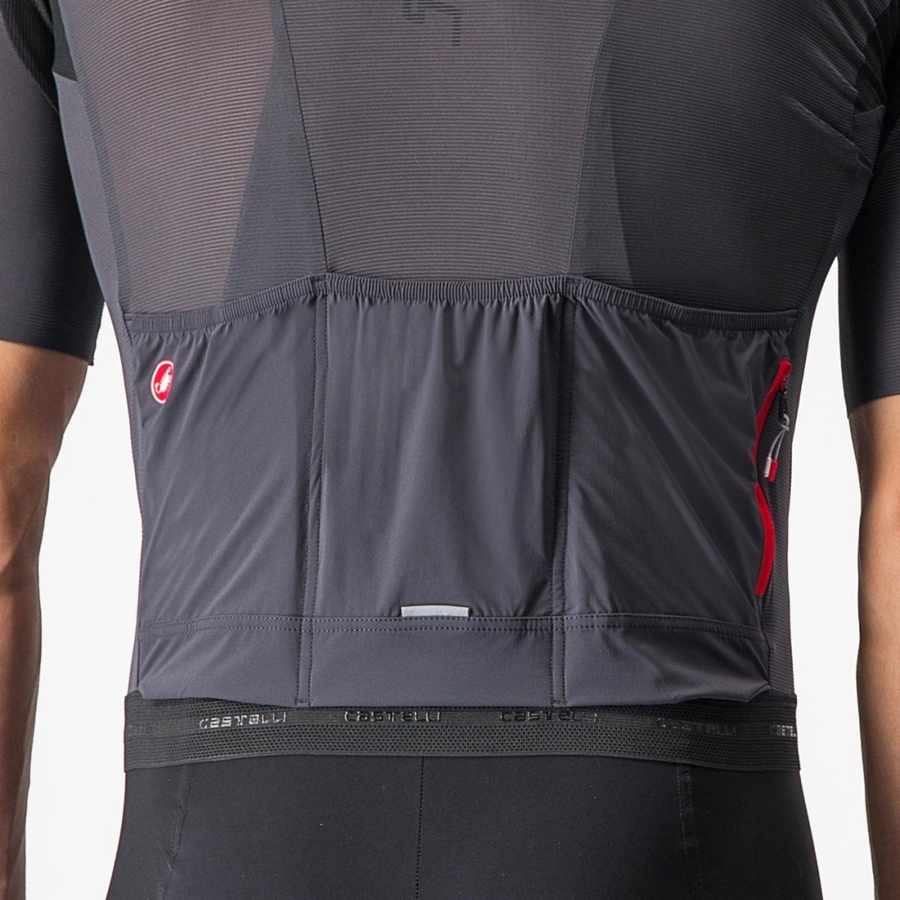 Castelli SUPERLEGGERA 3 Miesten Pelipaita Tummanharmaat | JWUT-41395