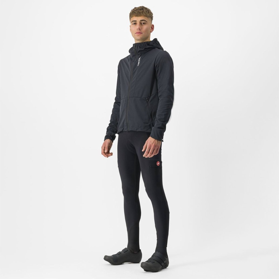 Castelli TRAIL HOODIE Miesten Takit Mustat | BIDK-50136