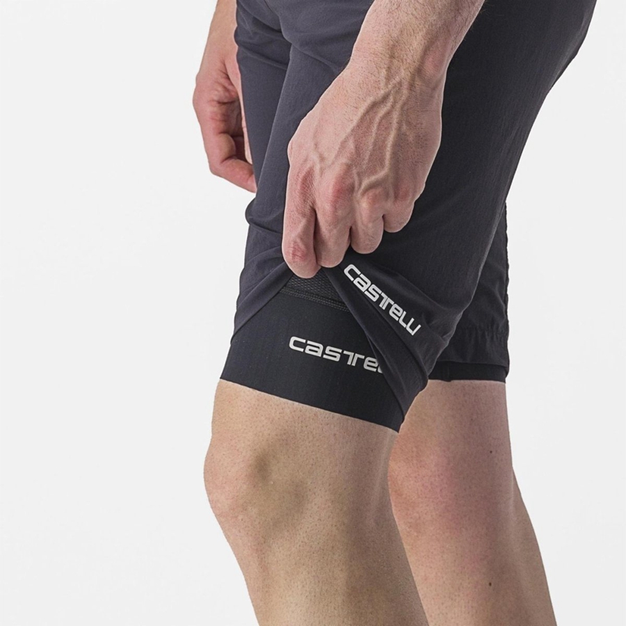 Castelli TRAIL LINER Miesten Shortsit Mustat | RAWI-40132