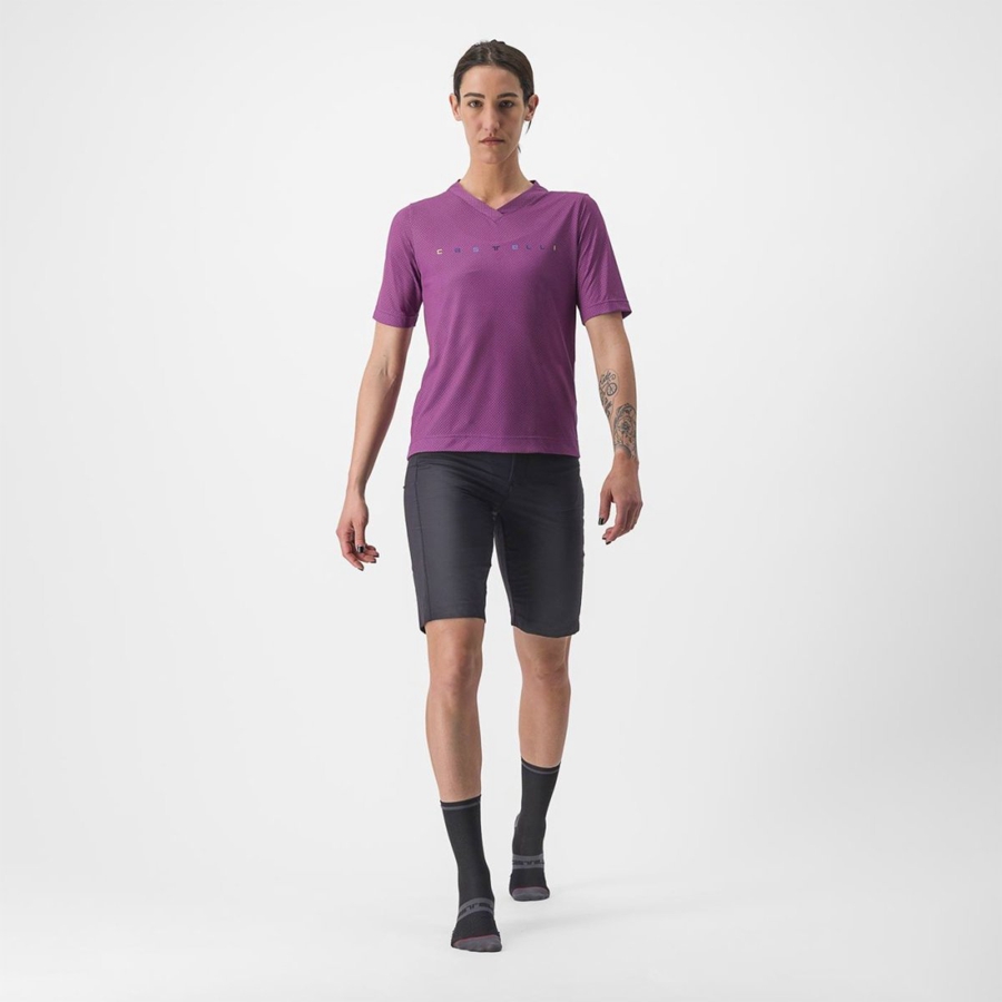 Castelli TRAIL TECH 2 W TEE Naisten Pelipaita Violetit | FUWP-61430