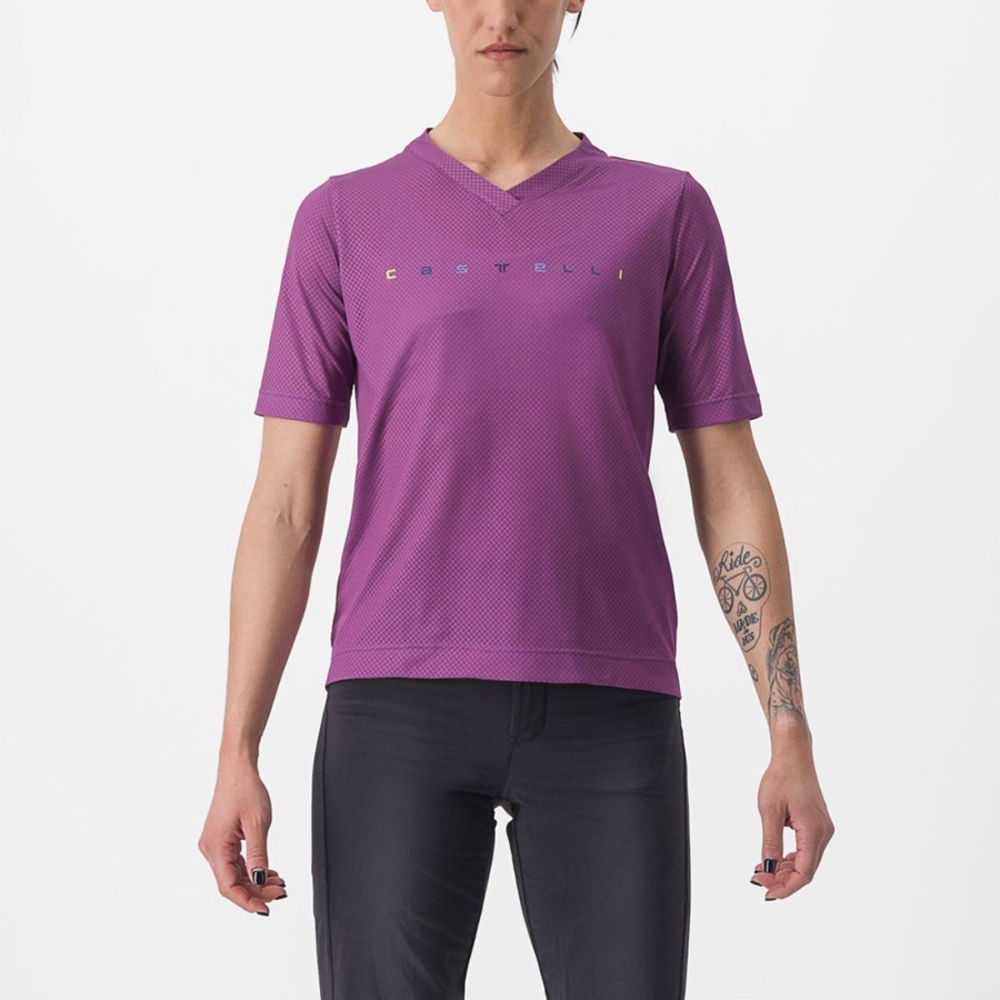 Castelli TRAIL TECH 2 W TEE Naisten Pelipaita Violetit | FUWP-61430