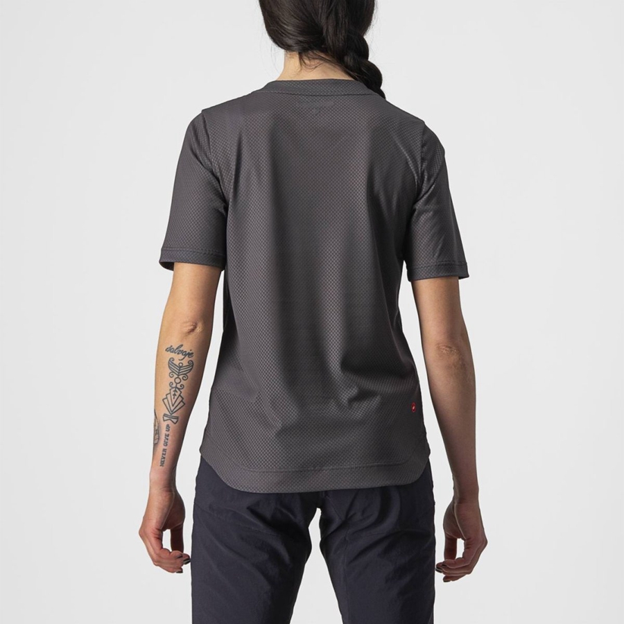 Castelli TRAIL TECH W TEE Naisten Pelipaita Tummanharmaat | JIWQ-39524