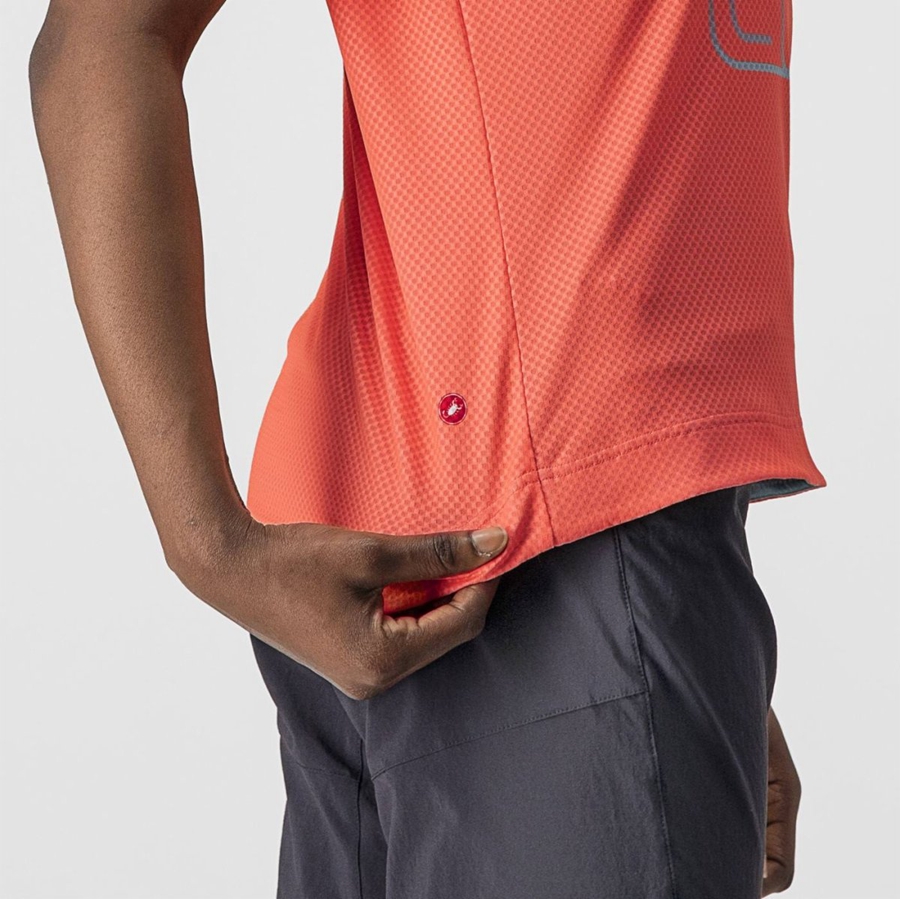 Castelli TRAIL TECH W TEE Naisten Pelipaita Koralli | ACEX-93521