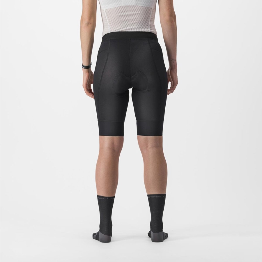 Castelli TRAIL W LINER Naisten Shortsit Mustat | VWUA-38465