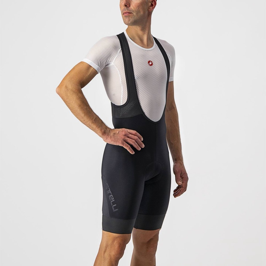 Castelli TUTTO NANO Miesten Bib Shortsit Mustat | UQCB-37896