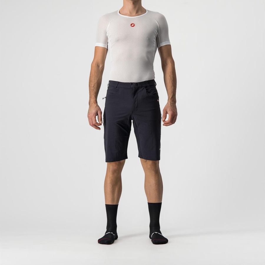 Castelli UNLIMITEDGY Miesten Shortsit Mustat | QOZM-78903