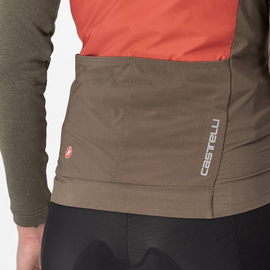 Castelli UNLIMITED 2 W PUFFY Naisten Takit Punainen Hopea Harmaat | ALYX-09218