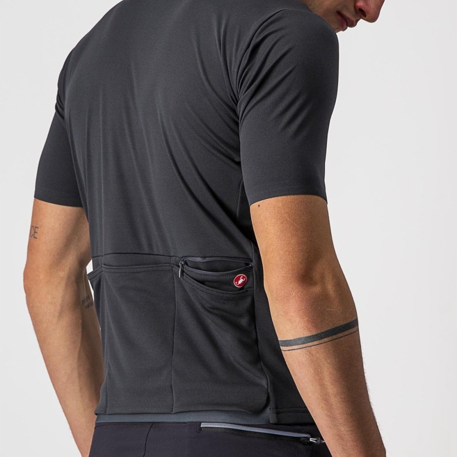 Castelli UNLIMITED ALLROAD Miesten Pelipaita Tummanharmaat | LBTN-85340