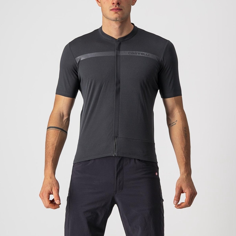 Castelli UNLIMITED ALLROAD Miesten Pelipaita Tummanharmaat | LBTN-85340