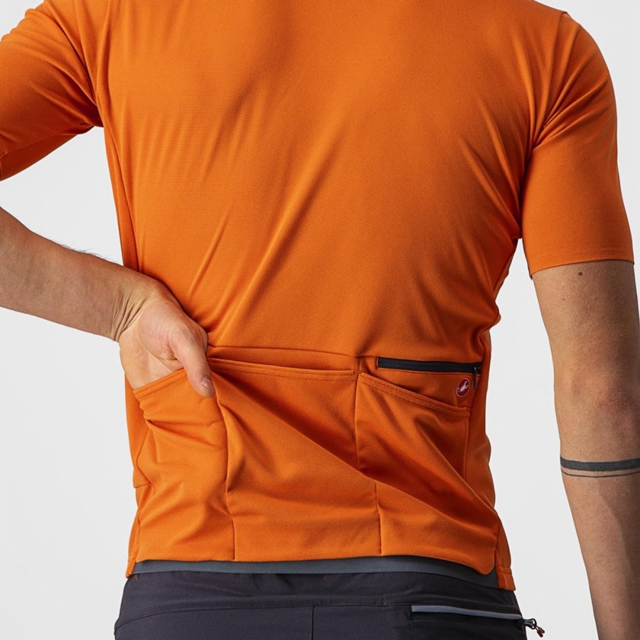 Castelli UNLIMITED ALLROAD Miesten Pelipaita Oranssi Punainen | EWGR-34502