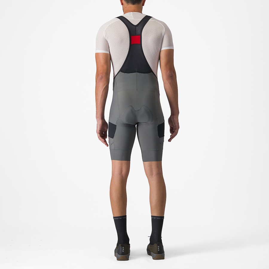 Castelli UNLIMITED CARGO Miesten Bib Shortsit Harmaat | DWON-95782