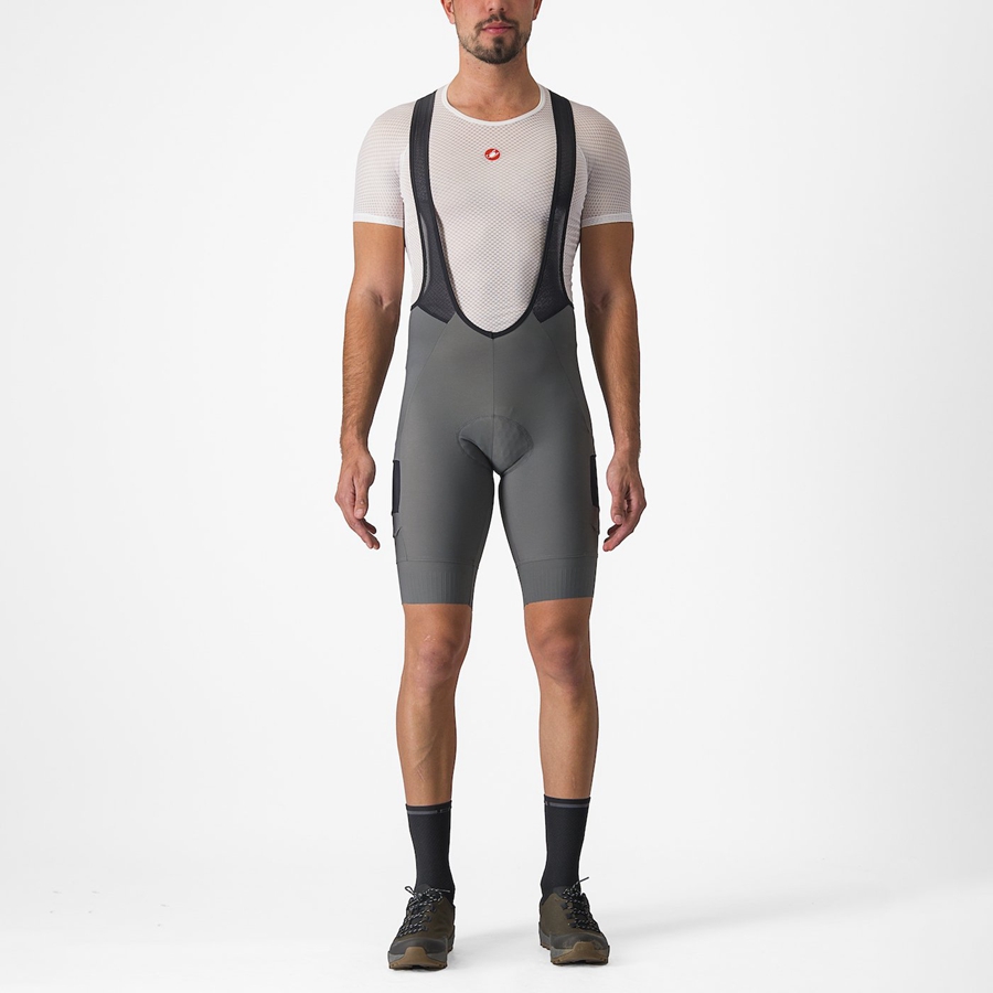 Castelli UNLIMITED CARGO Miesten Bib Shortsit Harmaat | DWON-95782