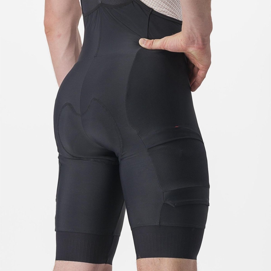 Castelli UNLIMITED CARGO Miesten Bib Shortsit Mustat | MOQC-96104