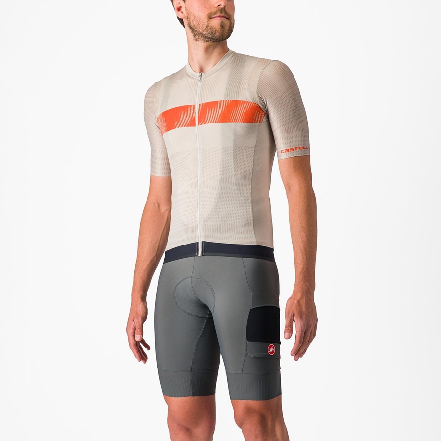 Castelli UNLIMITED ENDURANCE Miesten Pelipaita Hopea Oranssi Punainen | UFHG-64385