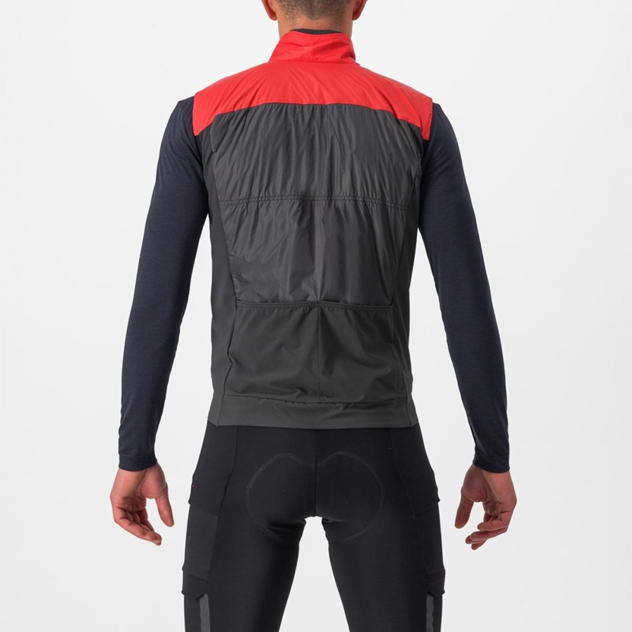 Castelli UNLIMITED PUFFY Miesten Liivi Punainen Tummanharmaat | TORP-51937