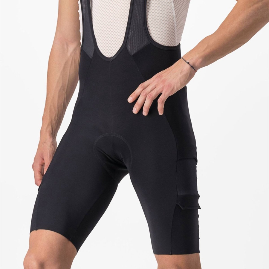 Castelli UNLIMITED THERMAL Miesten Bib Shortsit Mustat | DOZI-52960