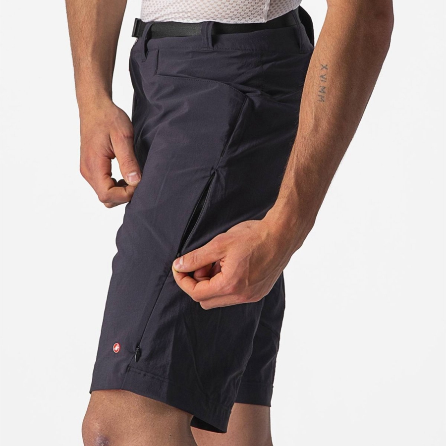 Castelli UNLIMITED TRAILGY Miesten Shortsit Mustat | EHYU-12867