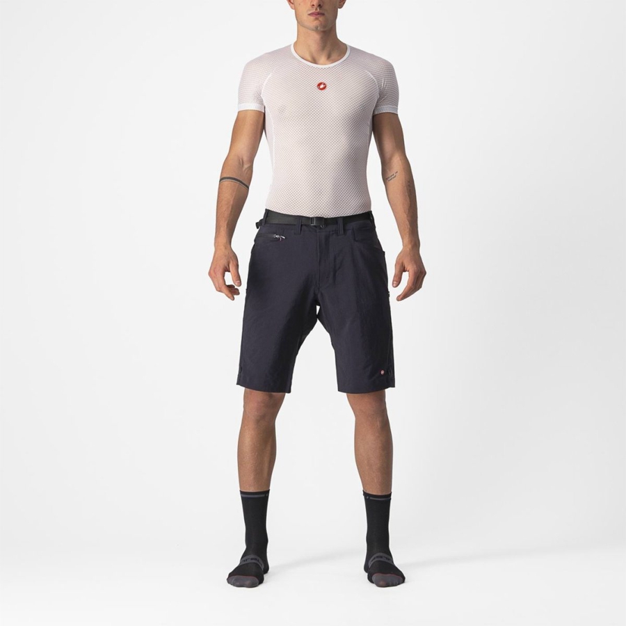 Castelli UNLIMITED TRAILGY Miesten Shortsit Mustat | EHYU-12867