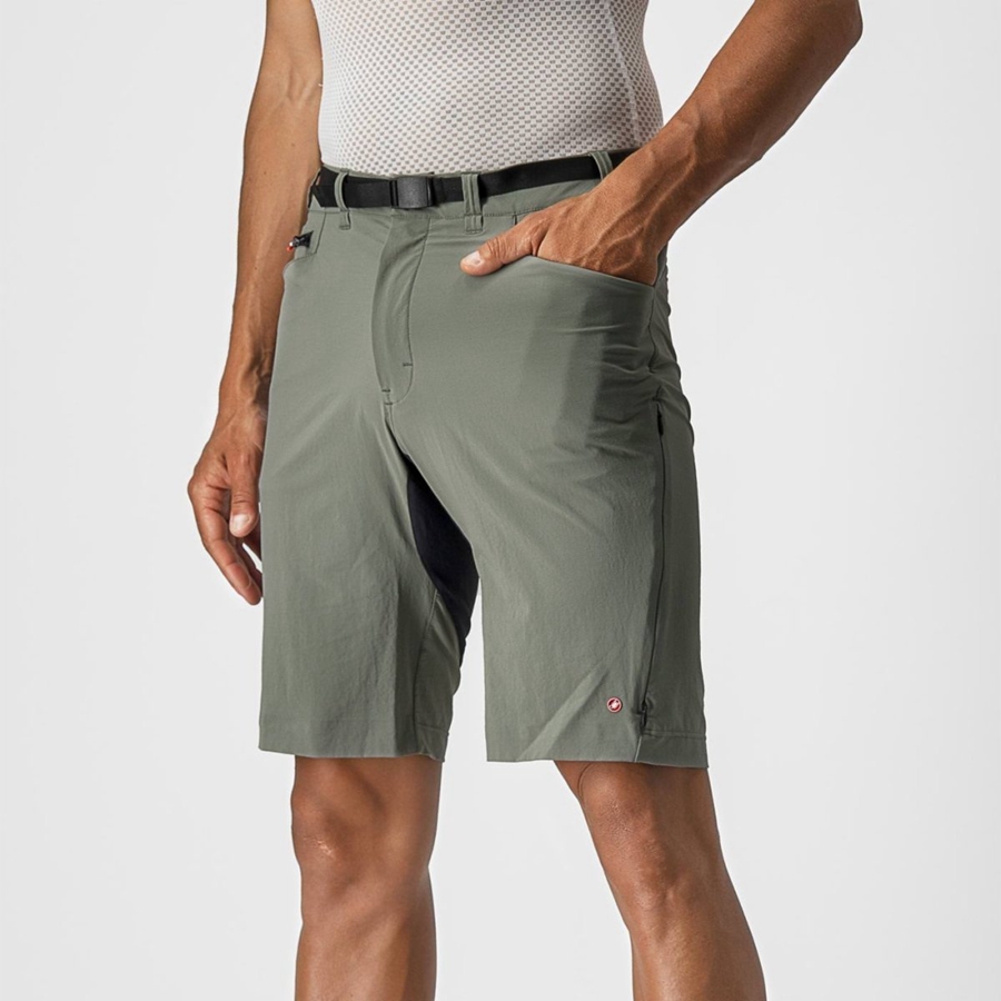 Castelli UNLIMITED TRAILGY Miesten Shortsit Harmaat | BCIH-35482