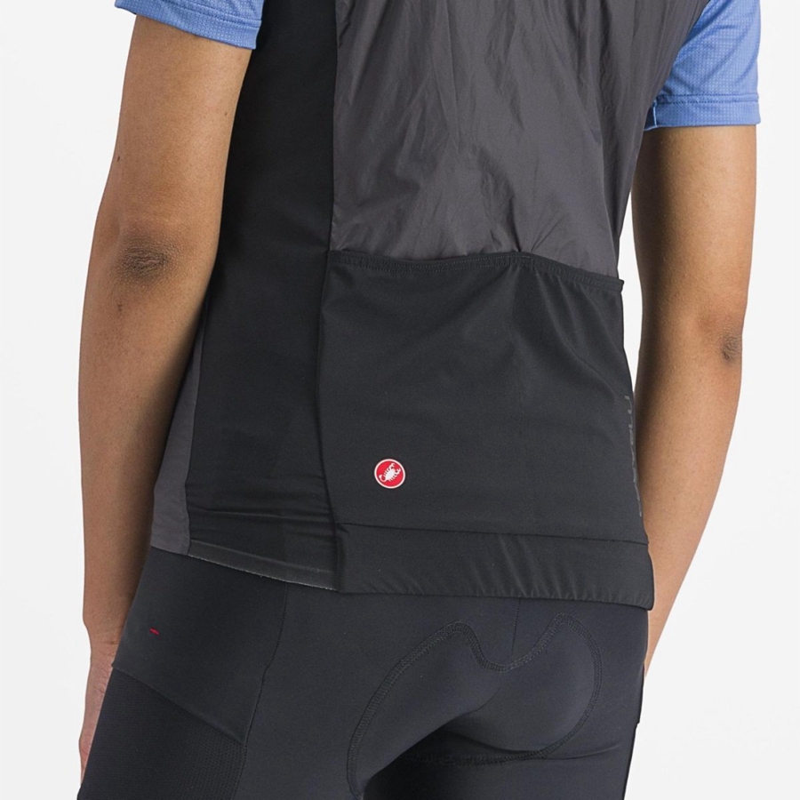 Castelli UNLIMITED W PUFFY Naisten Liivi Tummanharmaat Punainen | NWBR-53874