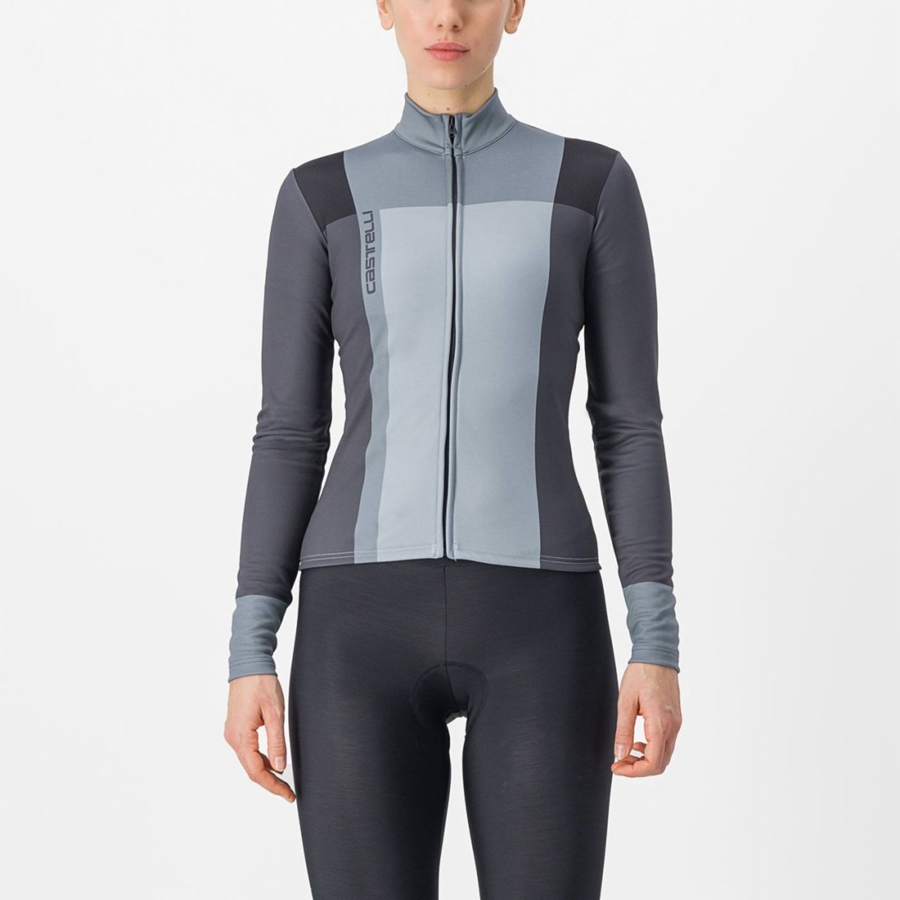 Castelli UNLIMITED W THERMAL Naisten Pelipaita Mustat Harmaat | FUKD-03759