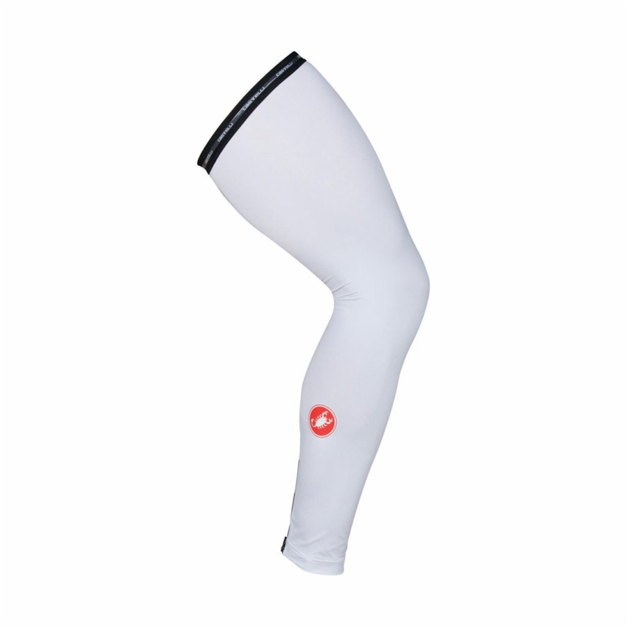 Castelli UPF 50 + LIGHT LEG SLEEVES Miesten Jalkojen Lämmitin Valkoinen | BVFT-43927