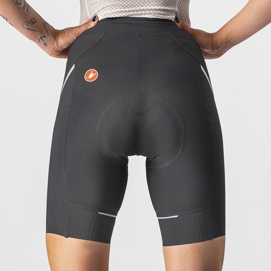 Castelli VELOCISSIMA 3 Naisten Shortsit Mustat Hopea | DJWL-74629