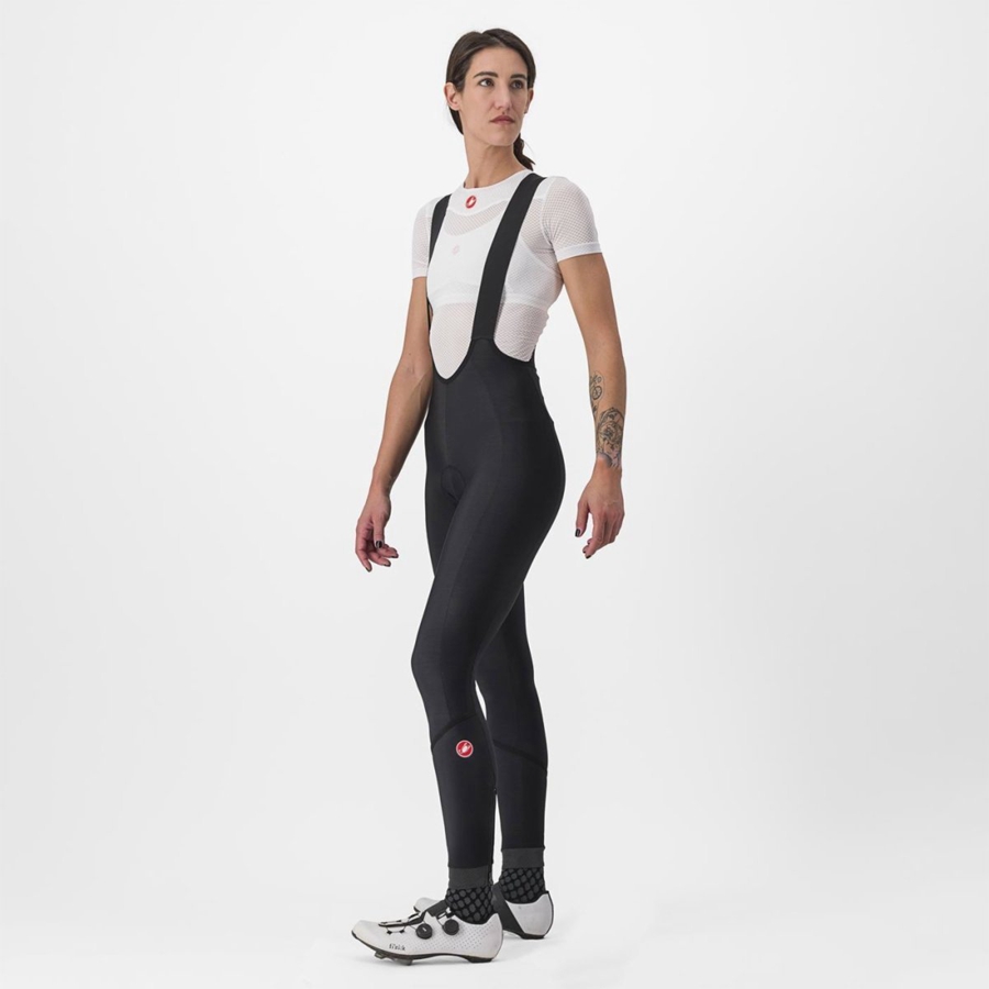 Castelli VELOCISSIMA DT Naisten Bib Sukkahousut Mustat Mustat | URQN-56192