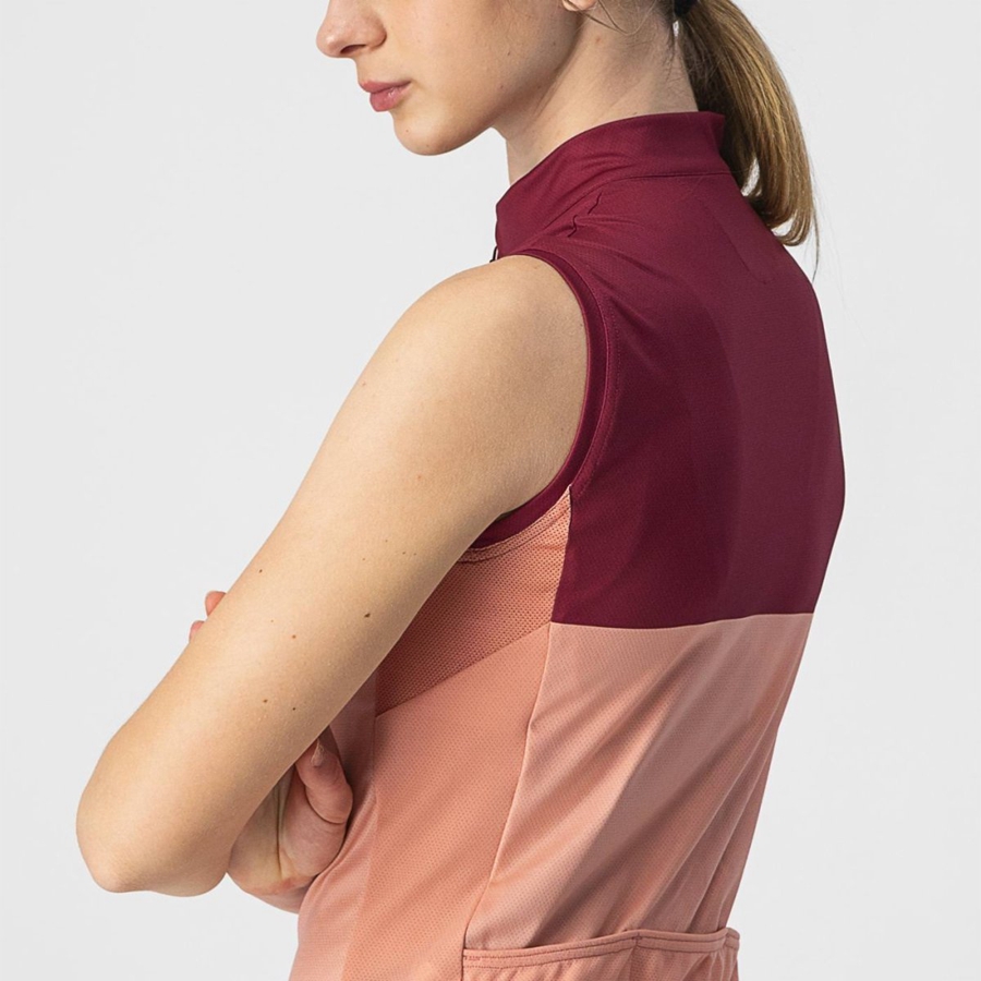 Castelli VELOCISSIMA SLEEVELESS Naisten Pelipaita Pinkki Viininpunainen | ZCNS-85276