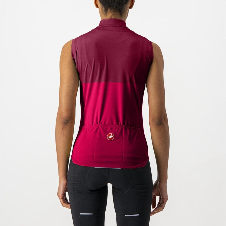 Castelli VELOCISSIMA SLEEVELESS Naisten Pelipaita Punainen Viininpunainen | GNQX-04815