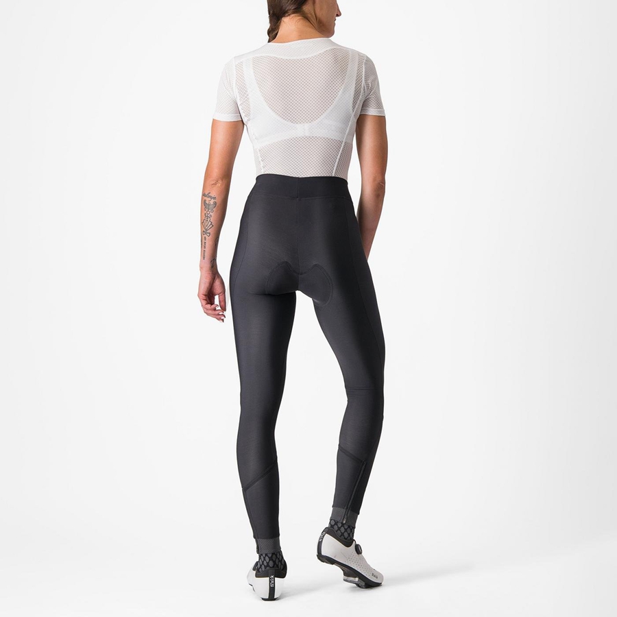 Castelli VELOCISSIMA THERMAL Naisten Leggings Mustat Mustat | OAZV-01574