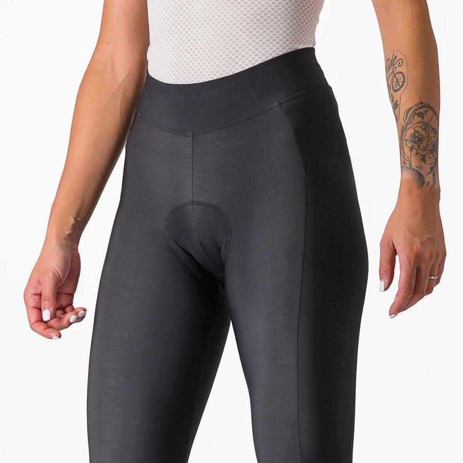 Castelli VELOCISSIMA THERMAL Naisten Leggings Mustat Mustat | OAZV-01574