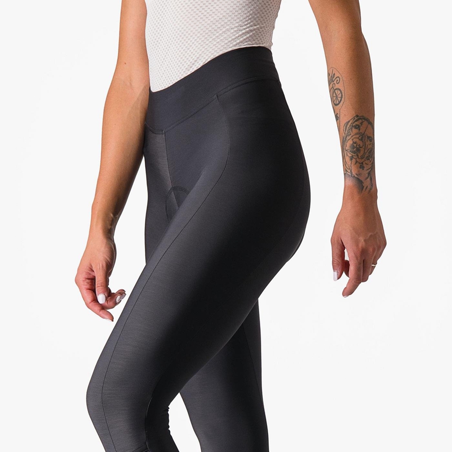 Castelli VELOCISSIMA THERMAL Naisten Leggings Mustat Mustat | OAZV-01574