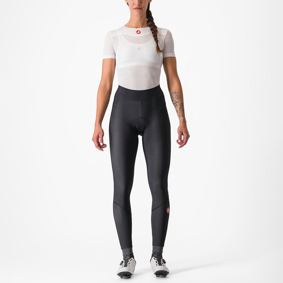 Castelli VELOCISSIMA THERMAL Naisten Leggings Mustat Mustat | OAZV-01574