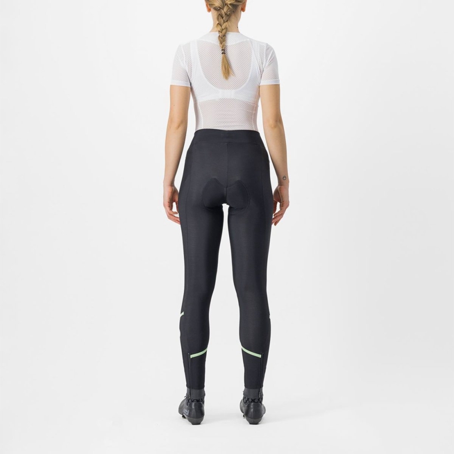 Castelli VELOCISSIMA THERMAL Naisten Leggings Mustat Minttu Mustat | OQJF-02968