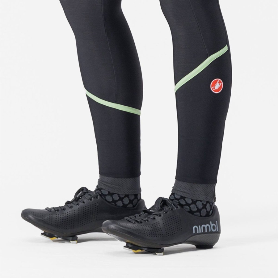 Castelli VELOCISSIMA THERMAL Naisten Leggings Mustat Minttu Mustat | OQJF-02968