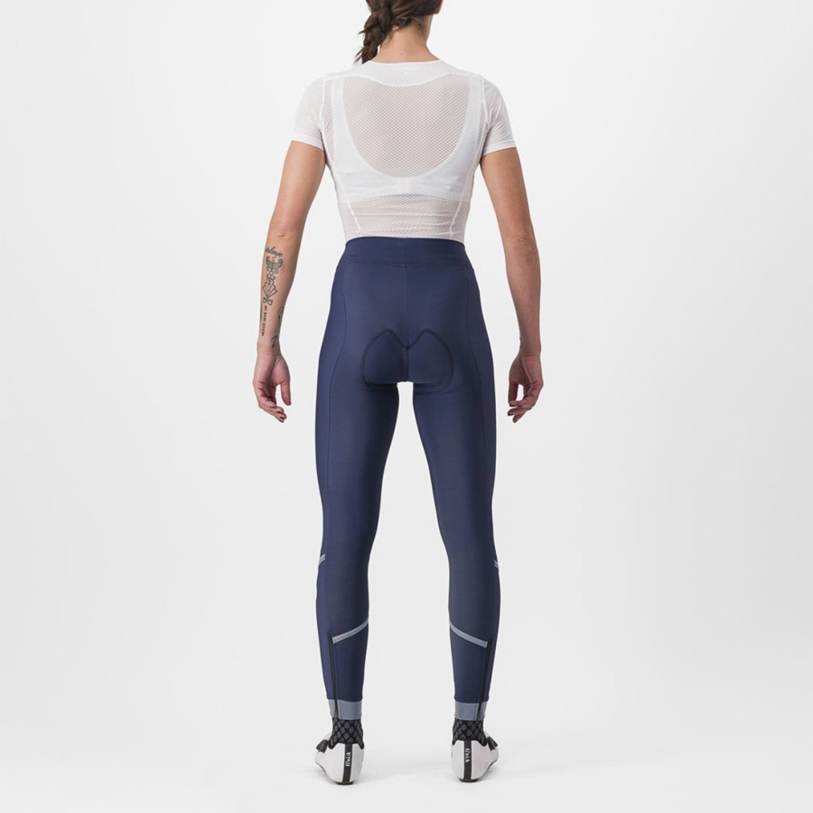 Castelli VELOCISSIMA THERMAL Naisten Leggings Sininen Hopea | YKUO-61982